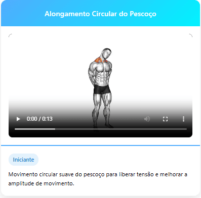 Alongamento circular do pescoço