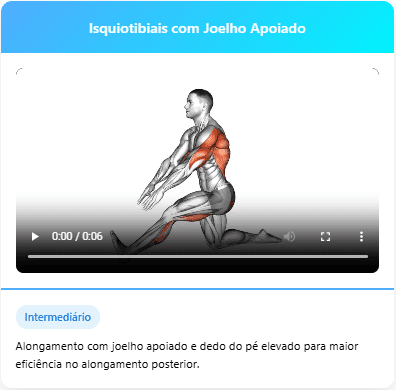 Isquiotibiais com joelhos apoiado